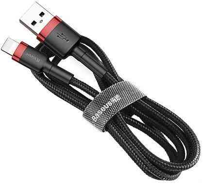 Кабель Baseus Cafule Lightning 1м Black/Red Київ