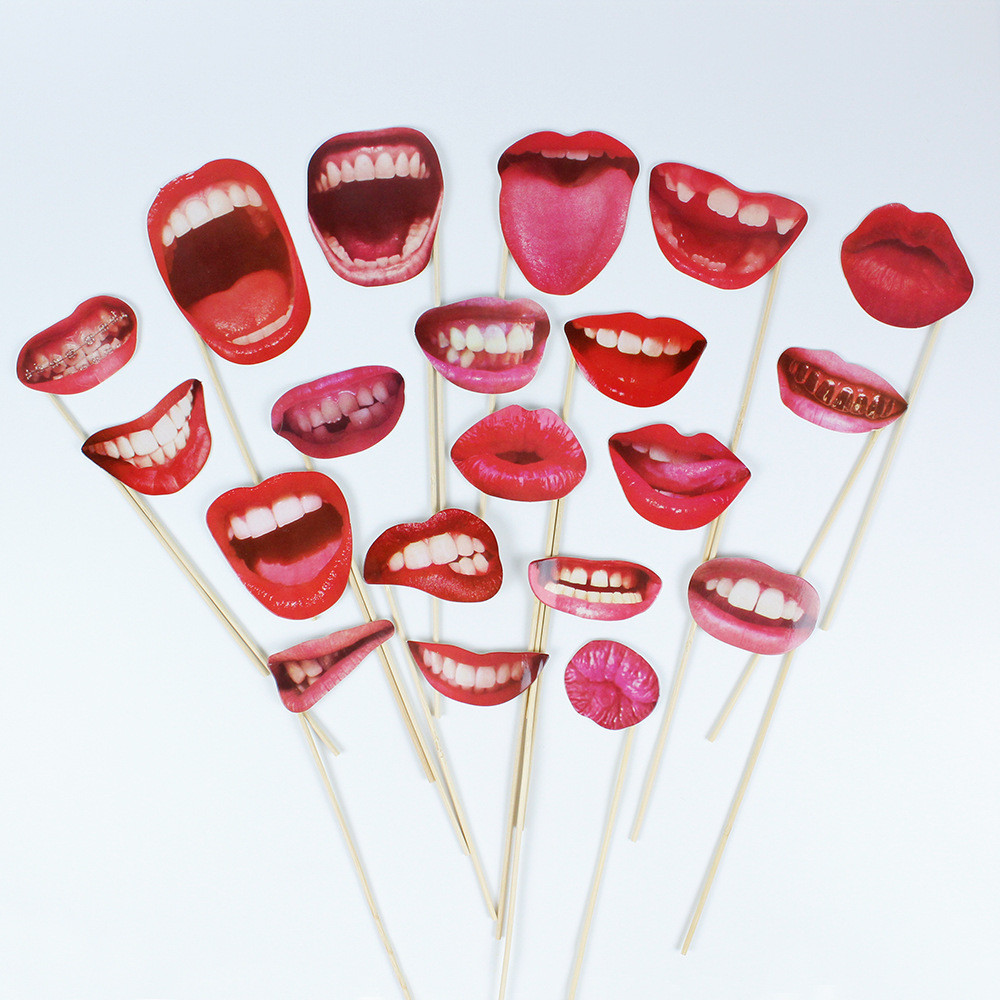 Бутафорія для фото Губи 20 деталей one size червоний Київ - фото 4