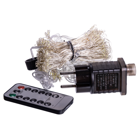 Новорічна гірлянда кімнатна штора роса Хвойна лапа 3х3 м 600 LED Біле світло D600LED3MW Коломыя