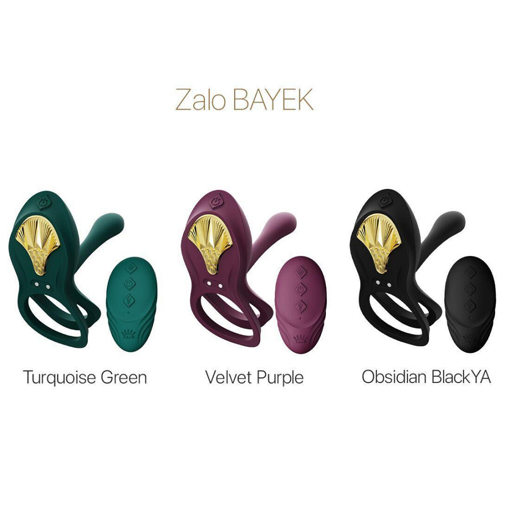 Смарт-эрекционное кольцо Zalo - BAYEK Turquoise Green, двойное с вводимой частью, пульт ДУ Sex Aura Киев - изображение 8