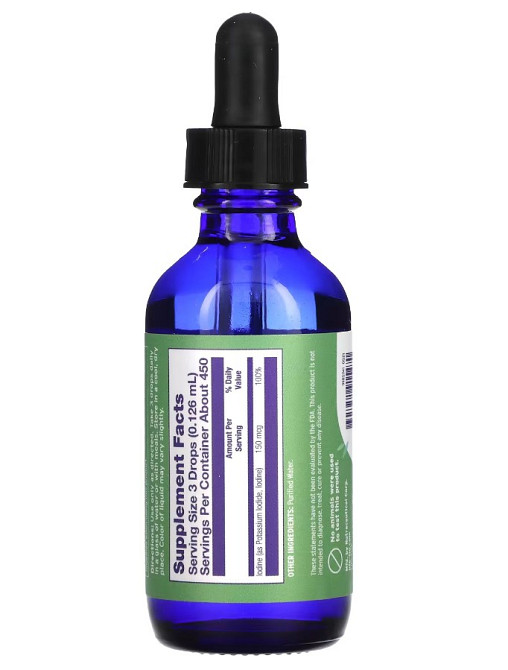 Йод (Liquid Iodine Plus), Life Flo Health, с йодидом калия, 150 мкг 59 мл Київ - фото 3
