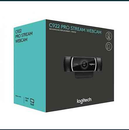 Веб-камера Logitech C922 PRO STREAM WEBCAM Вебкамера Logitech C922 PRO HD STREAM WEBCAM. Харків