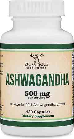 Екстракт ашваганди Double Wood Supplements Ashwagandha 20:1 Extract 500 mg 120 capsules Луцьк
