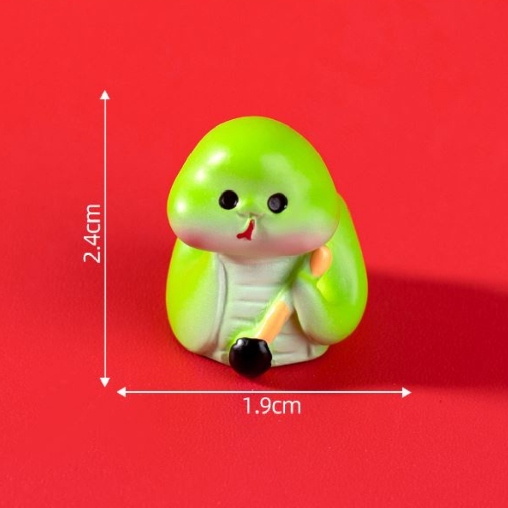 Зелена змія мініатюра 2.4 х 2 см для міні-саду та мікроландшафту Одеса - фото 5