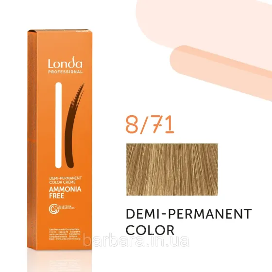 Тонуюча безаміачна фарба для волосся Londа Demi-Permanent Color 8/71 светлый блонд коричнево-пепельный Киев
