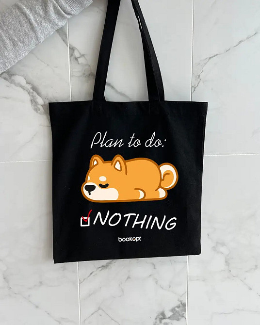 Екошопер BookOpt BK4061 Plan to do: NOTHING чорний Київ - фото 4
