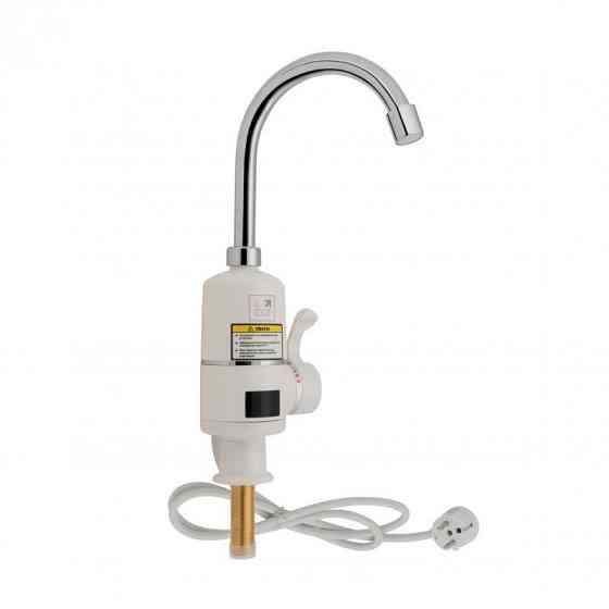 Проточний кран-водонагрівач кухонний для кухні Lidz Warm 056 LDWAR056WCR24984 White / Chrome Харків