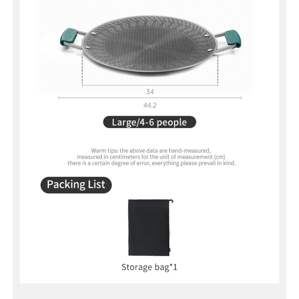 Сковорода з нержавіючої сталі з силіконовими ручками Naturehike CNK2550CF011, 34 х 34 см Київ - фото 3