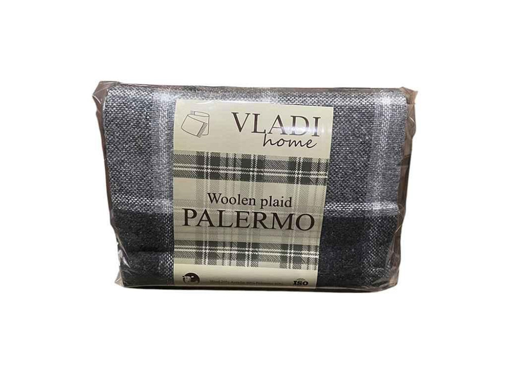 Плед 140*200 Palermo SOFA біл-дим-св.антр ТМ VLADI Київ - фото 1