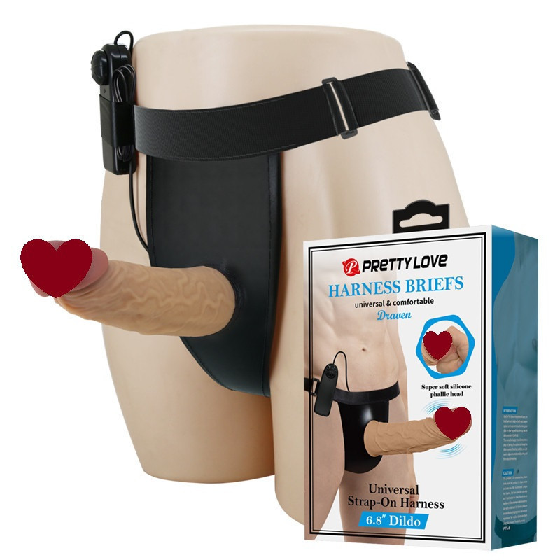 Вибрострапон полый мужской Pretty Love Draven реалистик, с проводным пультом, 17.5 х 3.7 см Sex Aura Киев - изображение 1