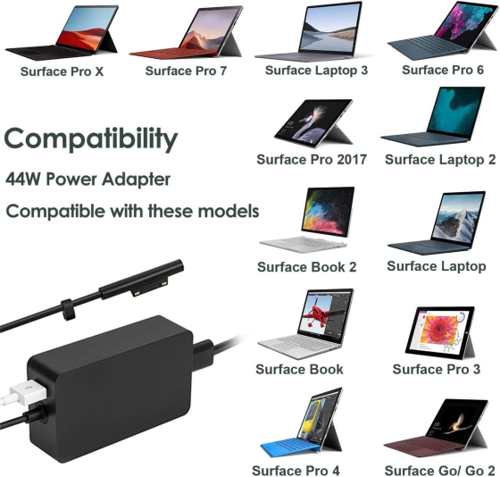 Блок живлення 44W для Microsoft Surface Pro 3, Pro 4, Pro 5, Pro 6,Pro 7, Pro Х, Laptop, Book, Go/Go Луцк