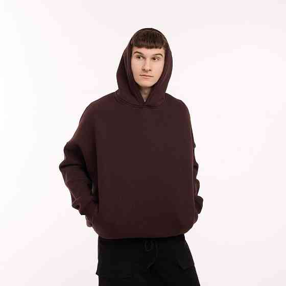 Шоколадное худи оверсайз мужское Pobedov Urbanist. Худи шоколадное мужское зима Киев