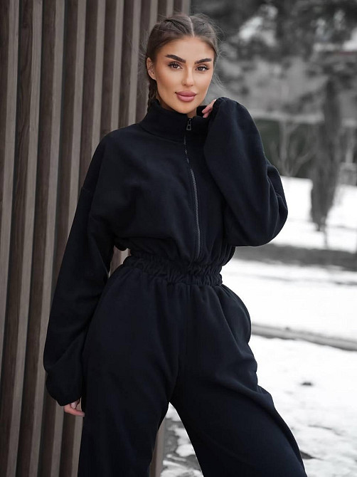 Женский теплый повседневный комбинезон из флиса Темно-синий, 42/46 Одесса - изображение 3