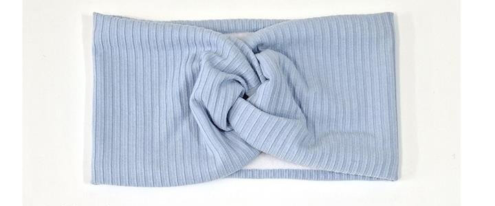 Пов'язка жіноча на флісі трикотажна блакитна Київ - фото 1