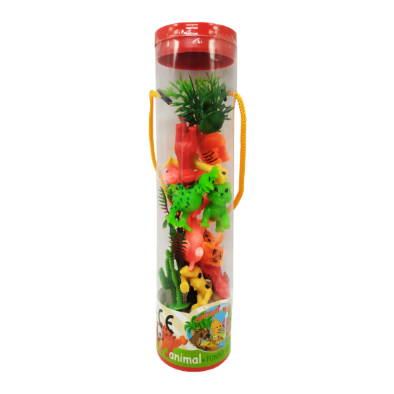 Дитячий набір тварин у колбі Bambi 3801, 12 шт предметів Домашні Вінниця