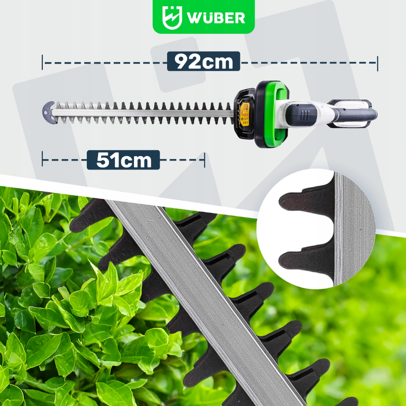 Кущоріз акумуляторний 51см + акумулятор 20В 2А·год Wuber (Польща) Київ - фото 5