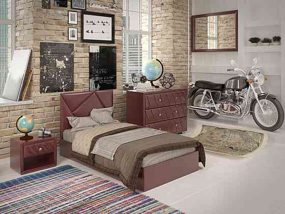 Ліжко BaileysDesign без підйомного механізму 80х190 бордовий Київ