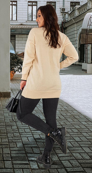 Светр туніка з написом (48-52) Київ - фото 4