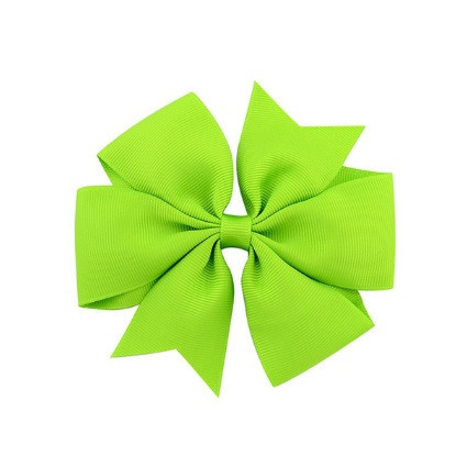 Дитяча заколка-бантик салатовий, 1шт., розмір бантика 8см Київ - фото 1