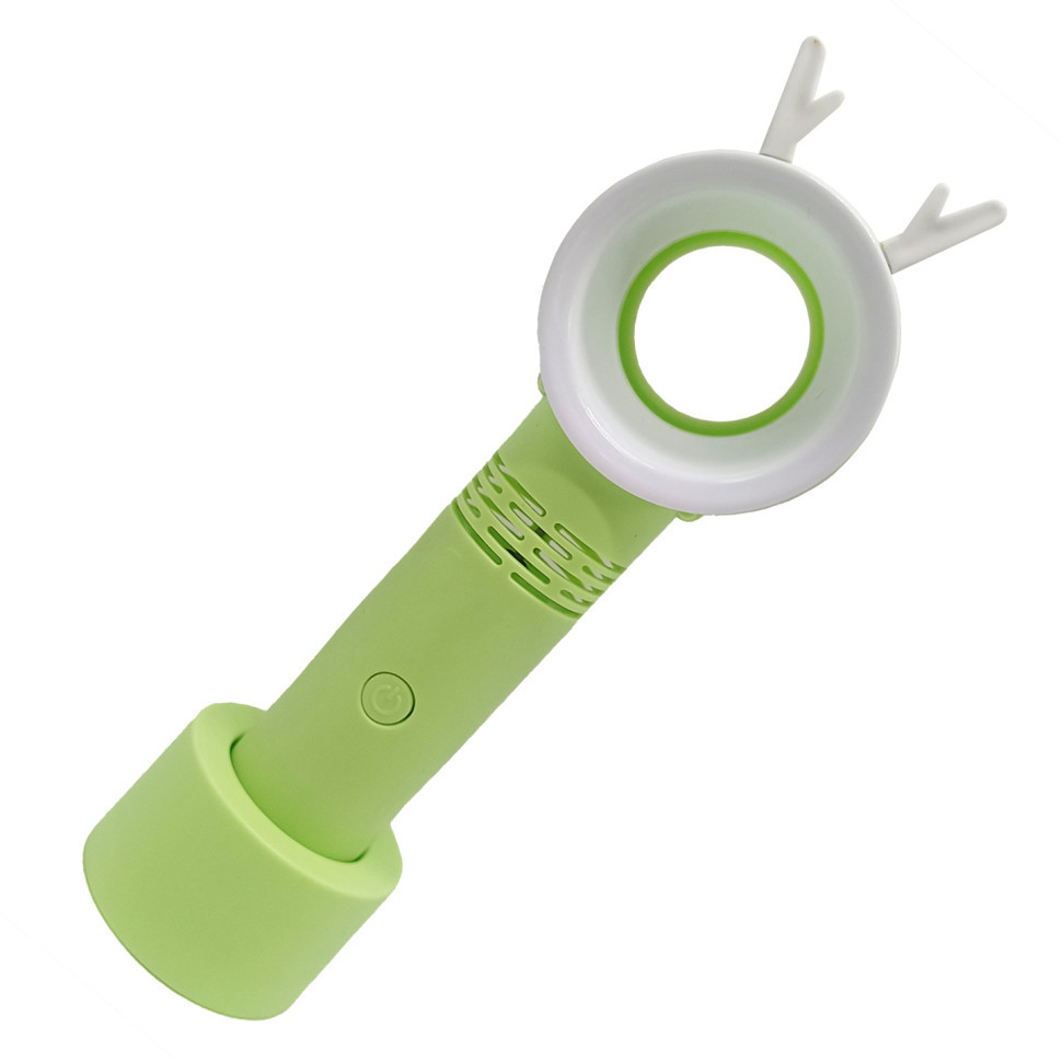 Вентилятор ручний портативний 301AB, з підставкою Зелений Вінниця - фото 1