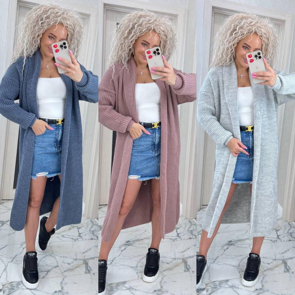 Женский длинный вязаный кардиган оверсайз. 44-50р. Киев - изображение 2