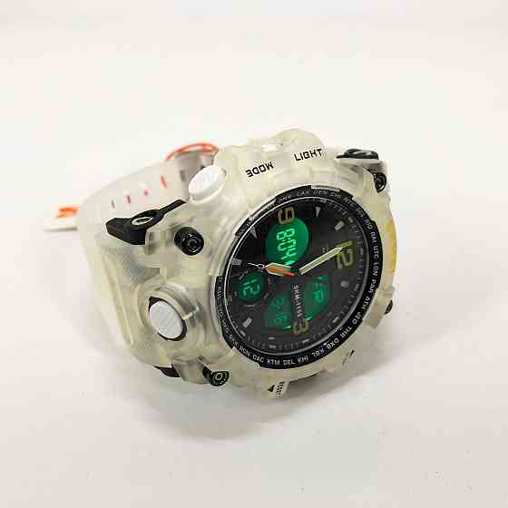 Армейские часы с водонепроницаемостью SKMEI 1155BWT, Мужские спортивные часы с гарантией NV-74 Львов