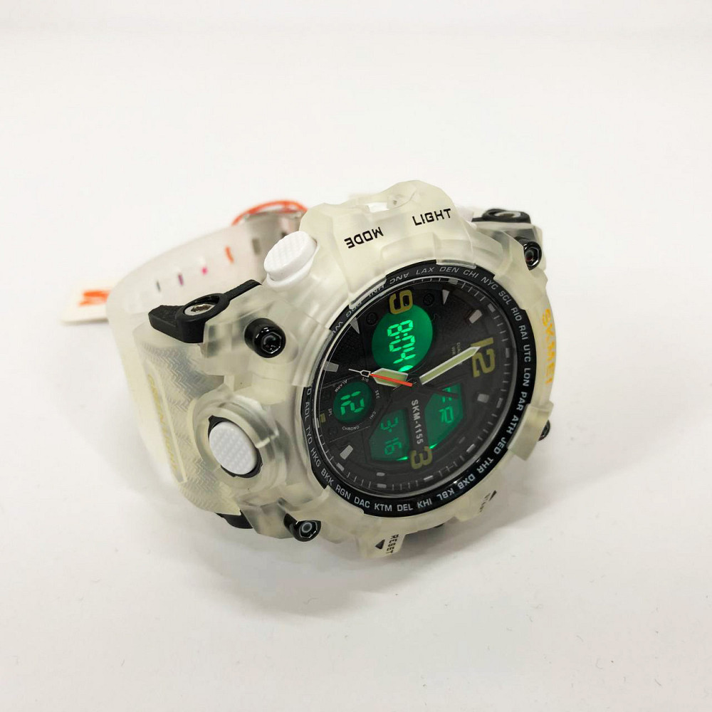 Армейские часы с водонепроницаемостью SKMEI 1155BWT, Мужские спортивные часы с гарантией NV-74 Львов - изображение 6