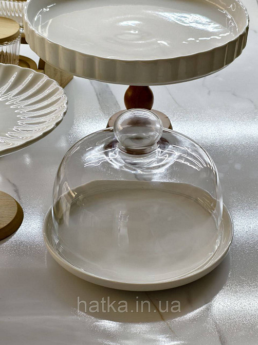 Тарілка з кришкою для зберігання  «White kitchen» 20*14,5 см кераміка + скло 8030-321 Київ - фото 8
