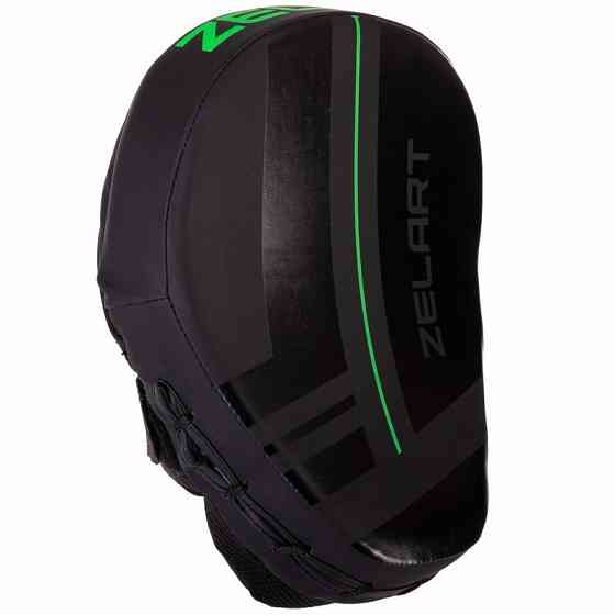 Лапа вигнута для боксу та єдиноборств ZELART VL-3093 розмір 24x18,5x5 см чорний-салатовий Київ