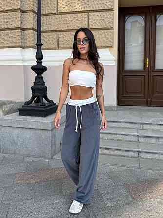 Жіночі повсякденні штани вільного крою турецький королівський велюр Графіт, 46/48 Одеса