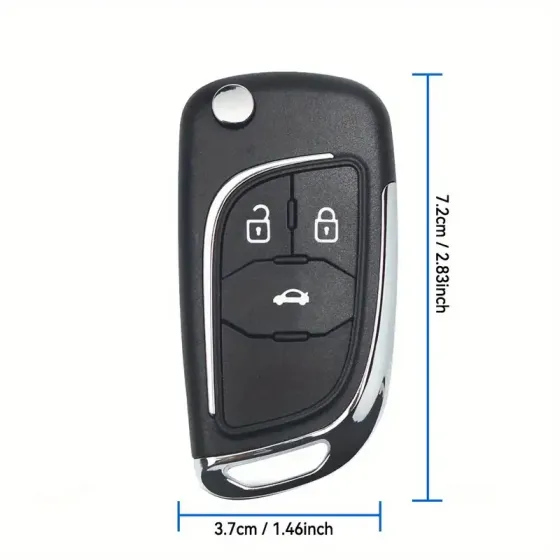 Викидний ключ Opel Corsa E, корпус під чіп, 2 кнопки DKT0269, HU100, новий корпус автоключа Київ
