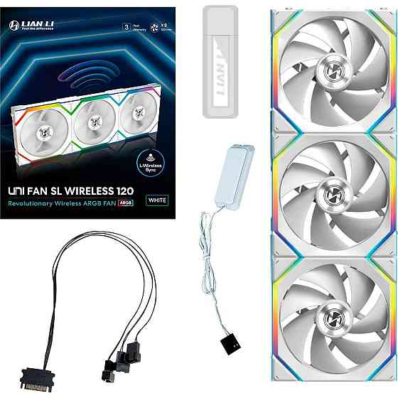 Вентилятор Lian Li Uni Fan SL Wireless 120-3 White (G99.12SL1W3W.00) ( 21896 ) Харьков
