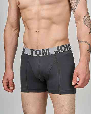 Труси-шорти чоловічі однотонні — Tom John — Сині та Сірі 2020 XXL, Сірий, Синій Київ