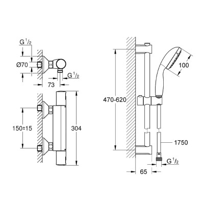 Змішувач Grohe QuickFix Start Black (UA303908T1) Вінниця - фото 9