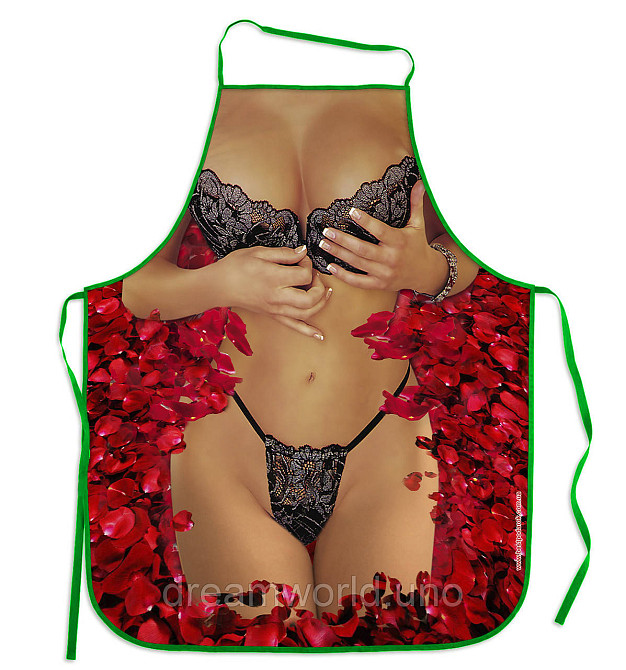 Прикольные фартуки Девушка в лепестках роз Харьков - изображение 1