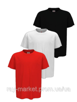 Набор базовых детских футболок 3шт Stedman Classic-T Kids для мальчиков белый/черный/красный (ST2200M-WHI-BLO-SRE) XL Київ