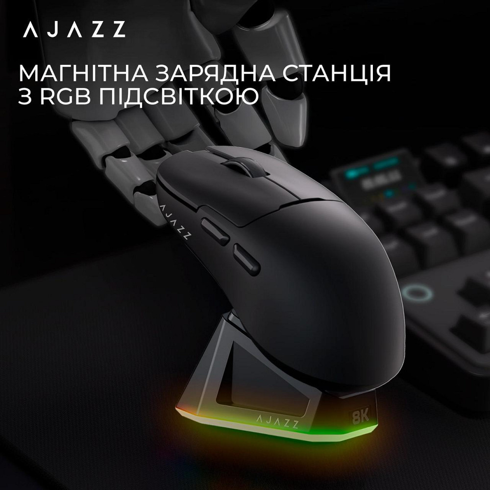 Миша бездротова Ajazz AJ159Pro Black (AJ159-PRO-B) ( Чорний ) Харків - фото 5