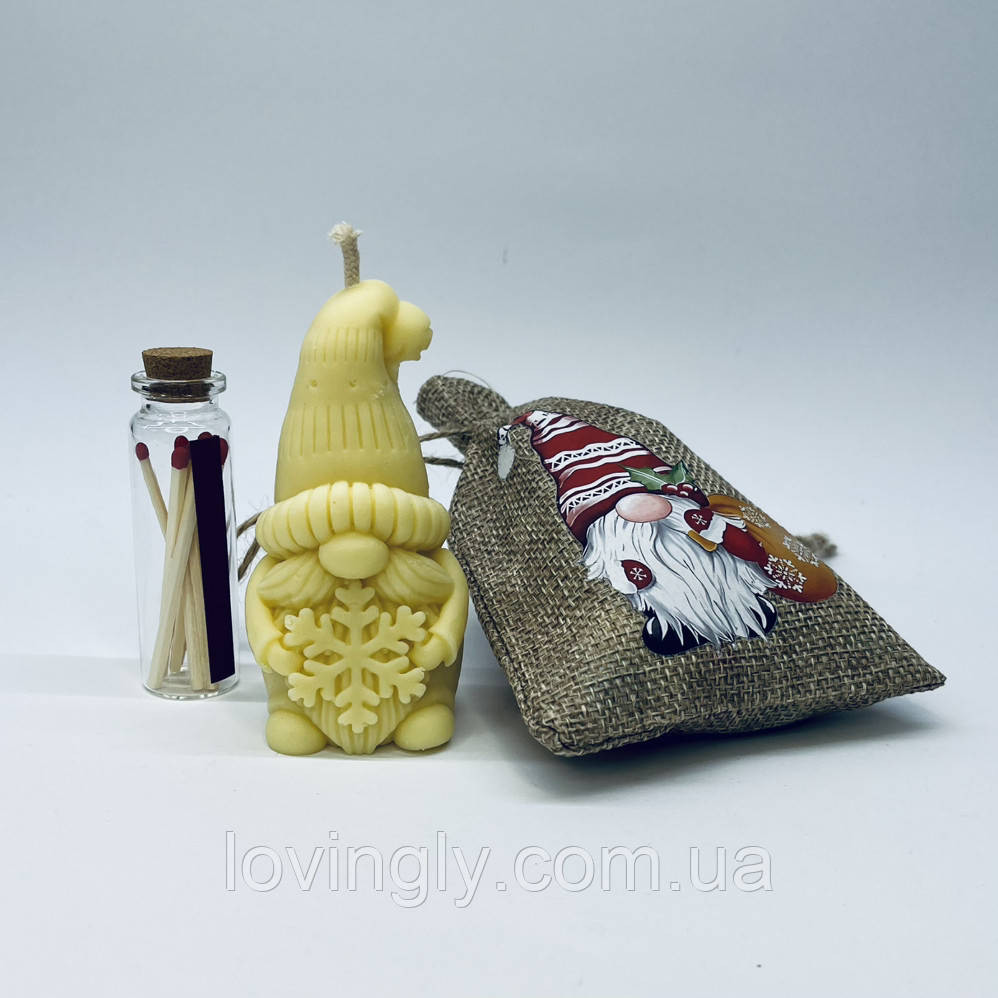 Маленький подарок - приветствие с праздником, новогодняя свеча ручной работы. Ирпень - изображение 4