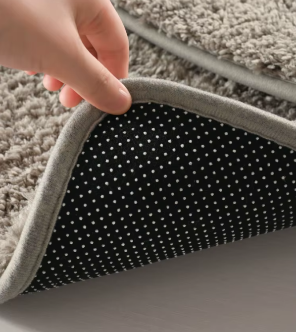 Коврик для ванной и душа коврик с накладкой для ног в ванную комнату,флисовый,атискользящий 50х80 см,серый Каменец-Подольский - изображение 8