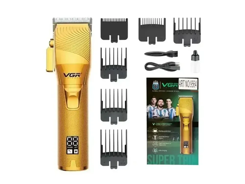 Машинка для стрижки волосся VGR V-280 бездротова, 6 насадок, дисплей, акумулятор 2500 мАг, 300 хв роботи Одеса - фото 1