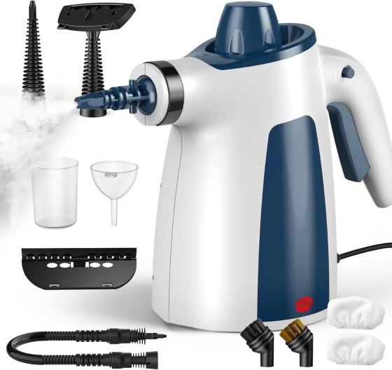 Ручний пароочисник ASSCA WHL-609 1050 Вт, до 120°C, резервуар 350 мл, 10 хв роботи, 12 аксесуарів, захист від дітей Київ