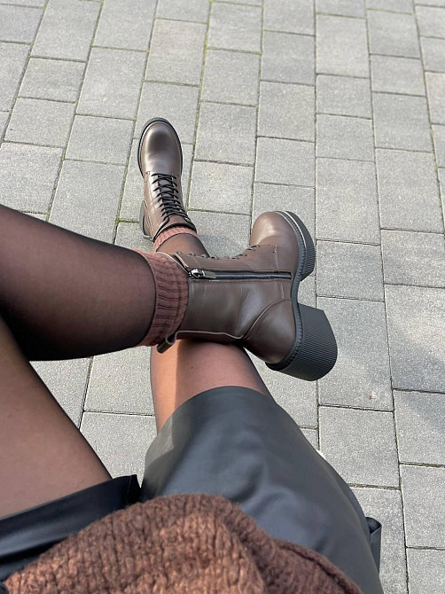 Arcoboletto Ботинки Arcoboletto коричневые натуральная кожа зима высота 18 см (5697) Коломыя - изображение 2