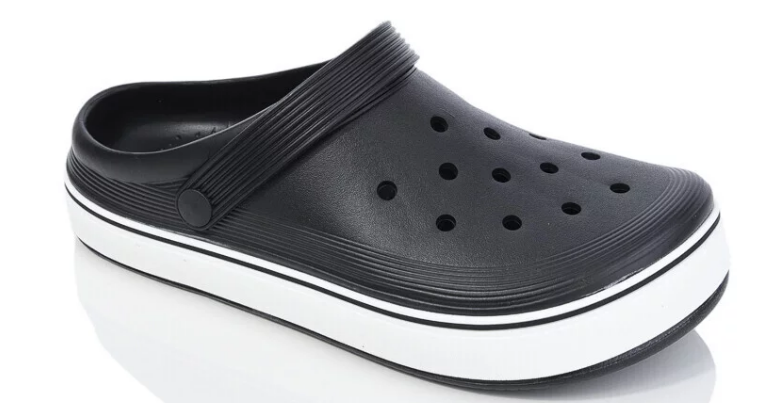 Крокси чоловічі сабо чорні з білою широкою смужкою зручні практичні Одеса - фото 1