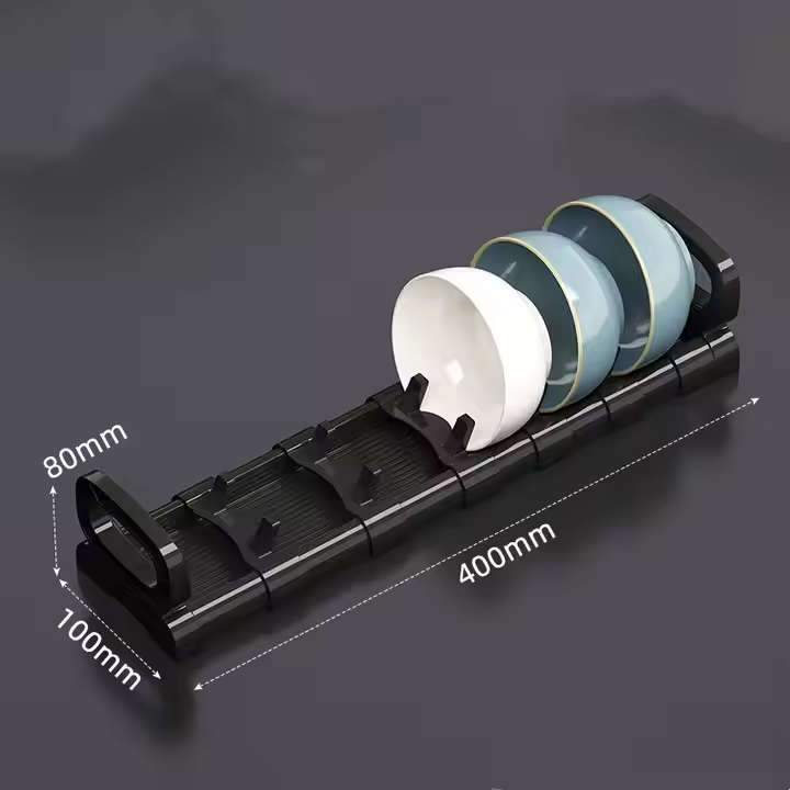 Держатель для посуды, регулируемая сушилка для глубоких тарелок и мисок, кухонный органайзер, 40×10×8см Каменец-Подольский - изображение 6