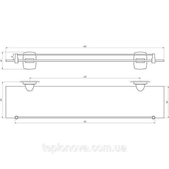 Полиця скляна Perfect Sanitary Appliances RM 1702 Чернівці