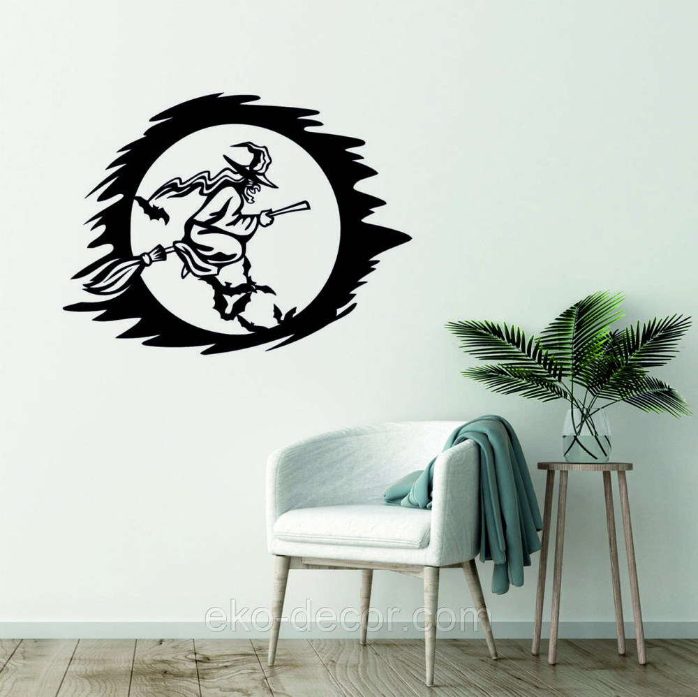 Декоративное настенное Панно «Ведьма» Декор на стену 110*83 см, Черный Киев - изображение 9