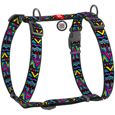 Шлей для собак WAUDOG Nylon анатомическая H-образная "Инди" М (5502) Винница - изображение 1