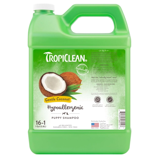 Гіпоалергенний шампунь для цуценят і кошенят TropiClean (ТропіКлін) Ніжний Кокос 3.8 л Запоріжжя - фото 1