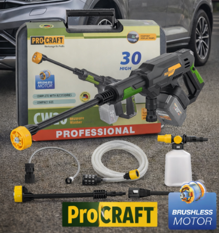 Акумуляторна мийка високого тиску Procraft ,Мийка високого тиску на акумуляторах 30 бар,Мийка безщітковий двигун Львів - фото 1
