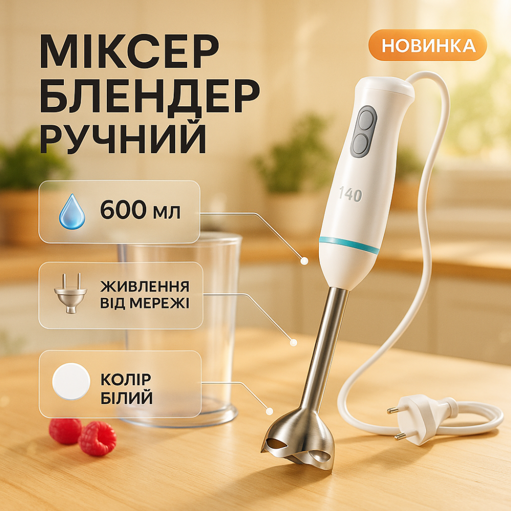 Блендер для сніданків і коктейлів SeaBreeze, Блендер кухонний занурювальний для кухні RZ-67 Львів - фото 14